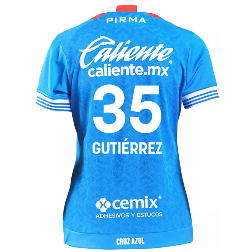 Danxen Uomo Maglia Luis Gutiérrez #35 Cielo Blu Kit Gara Home 2024/25 Maglietta