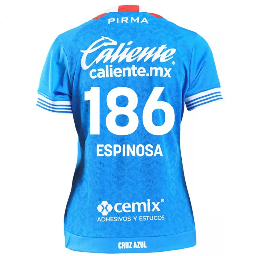 Danxen Uomo Maglia Brandón Espinosa #186 Cielo Blu Kit Gara Home 2024/25 Maglietta