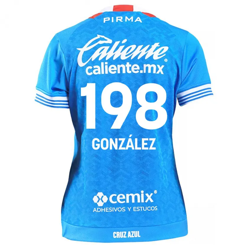 Danxen Uomo Maglia Kenneth González #198 Cielo Blu Kit Gara Home 2024/25 Maglietta
