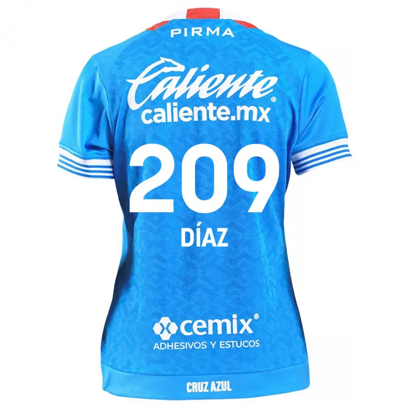 Danxen Uomo Maglia Josué Díaz #209 Cielo Blu Kit Gara Home 2024/25 Maglietta