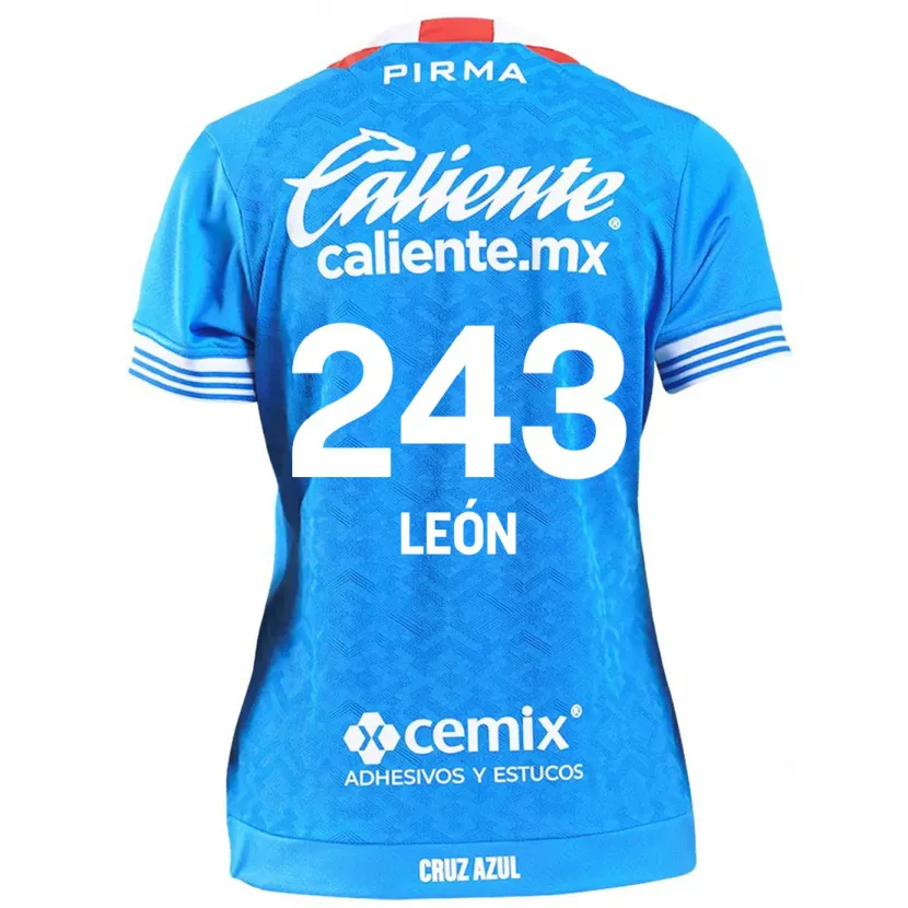 Danxen Uomo Maglia Cristhian León #243 Cielo Blu Kit Gara Home 2024/25 Maglietta
