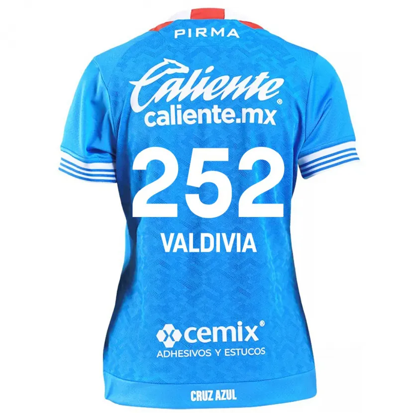 Danxen Uomo Maglia Christian Valdivia #252 Cielo Blu Kit Gara Home 2024/25 Maglietta
