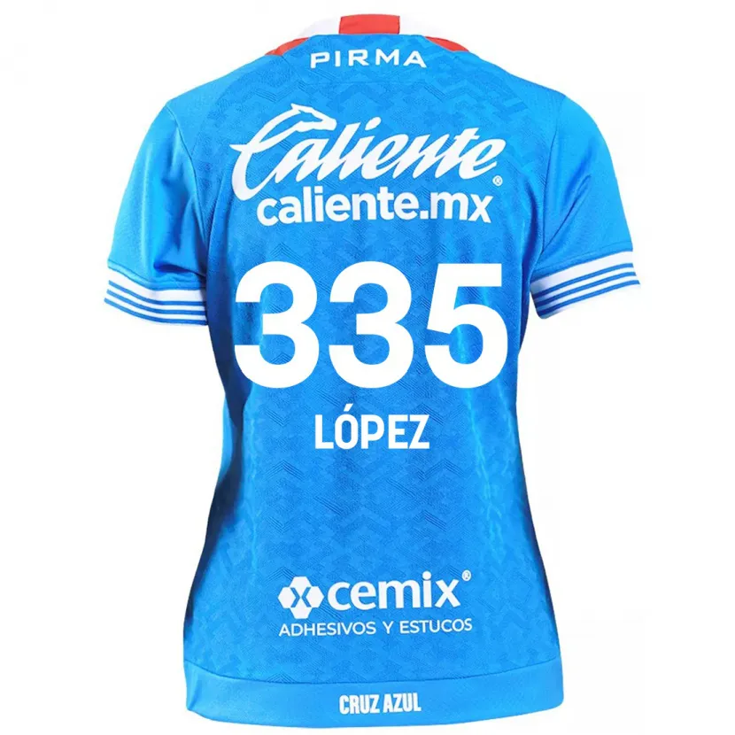 Danxen Uomo Maglia Alfredo López #335 Cielo Blu Kit Gara Home 2024/25 Maglietta