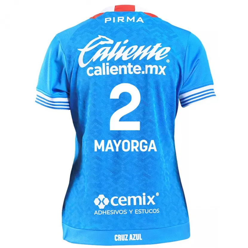 Danxen Uomo Maglia Alejandro Mayorga #2 Cielo Blu Kit Gara Home 2024/25 Maglietta