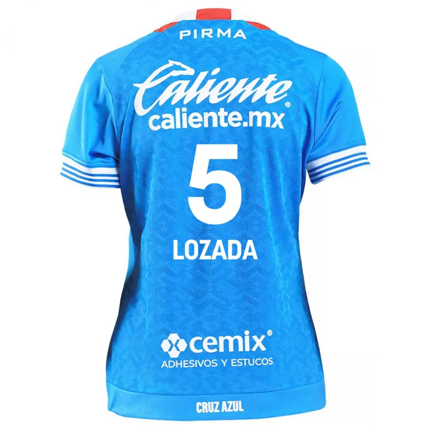 Danxen Uomo Maglia Ana Lozada #5 Cielo Blu Kit Gara Home 2024/25 Maglietta