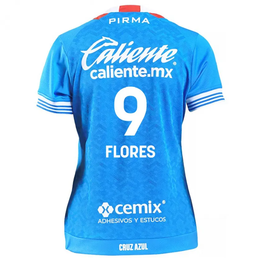 Danxen Uomo Maglia Daniela Flores #9 Cielo Blu Kit Gara Home 2024/25 Maglietta