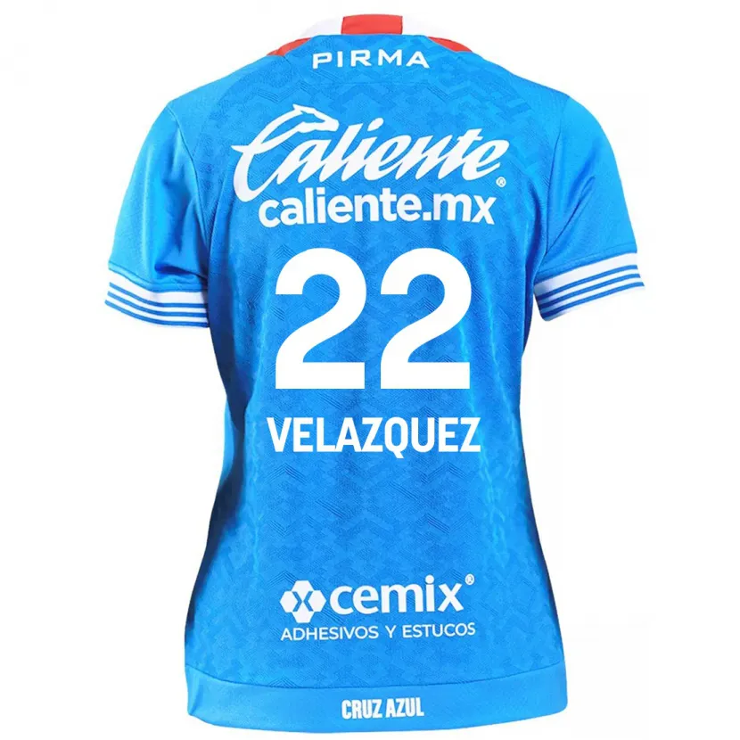 Danxen Uomo Maglia Hireri Velazquez #22 Cielo Blu Kit Gara Home 2024/25 Maglietta
