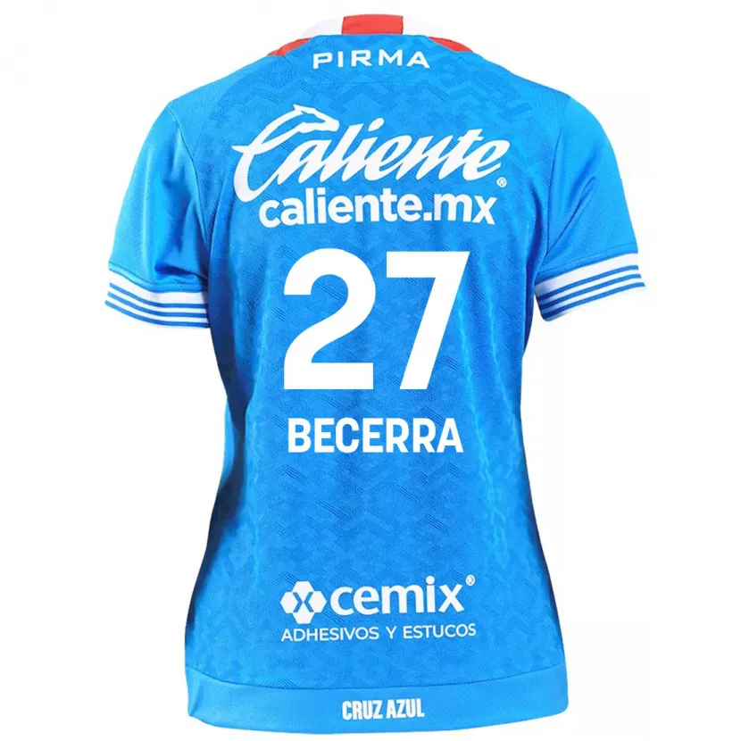 Danxen Uomo Maglia Ana Becerra #27 Cielo Blu Kit Gara Home 2024/25 Maglietta
