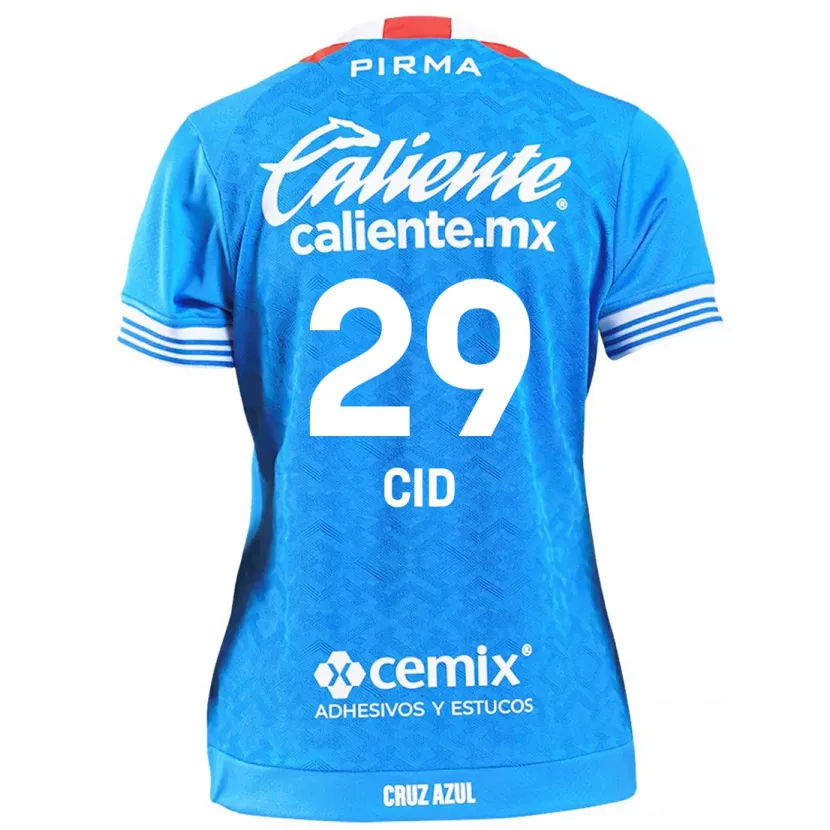 Danxen Uomo Maglia Claudia Cid #29 Cielo Blu Kit Gara Home 2024/25 Maglietta