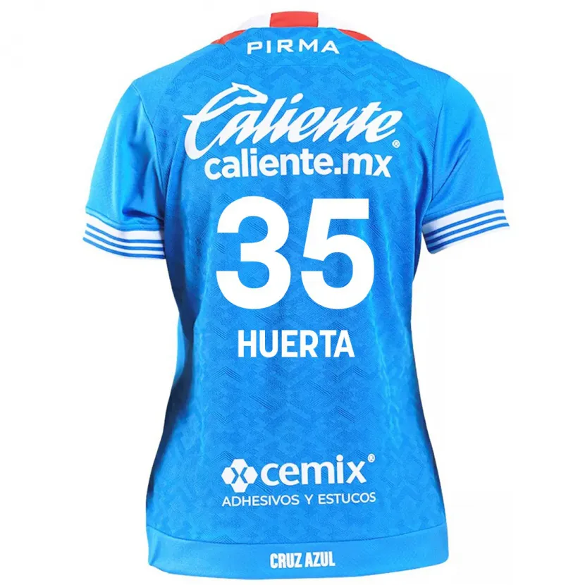 Danxen Uomo Maglia Renata Huerta #35 Cielo Blu Kit Gara Home 2024/25 Maglietta