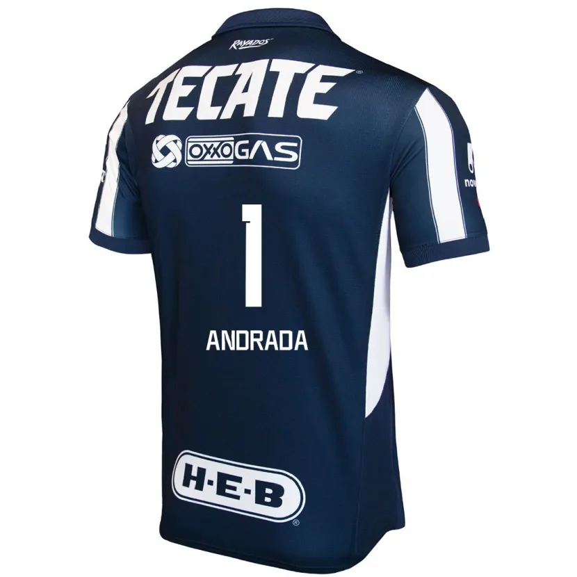 Danxen Uomo Maglia Esteban Andrada #1 Blu Rosso Bianco Kit Gara Home 2024/25 Maglietta