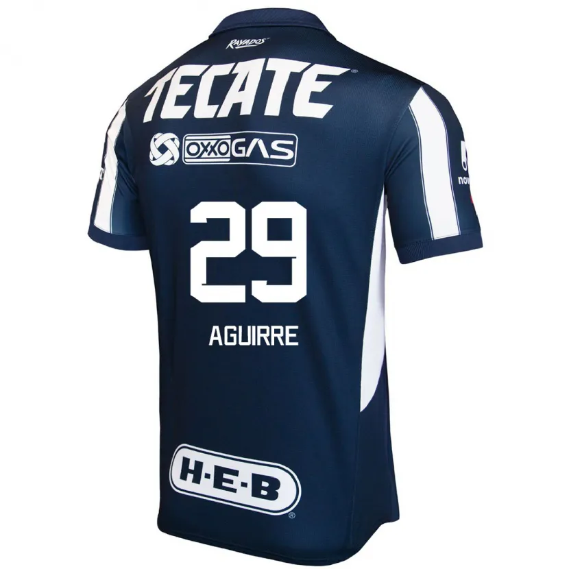 Danxen Uomo Maglia Rodrigo Aguirre #29 Blu Rosso Bianco Kit Gara Home 2024/25 Maglietta