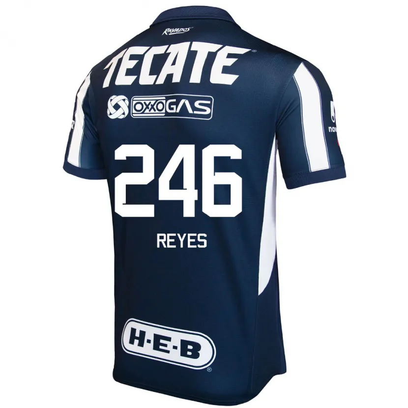 Danxen Uomo Maglia Cristian Reyes #246 Blu Rosso Bianco Kit Gara Home 2024/25 Maglietta