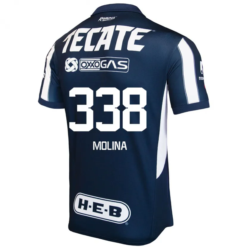 Danxen Uomo Maglia Johann Molina #338 Blu Rosso Bianco Kit Gara Home 2024/25 Maglietta