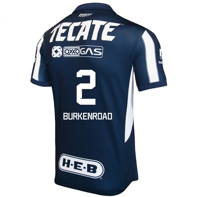 Danxen Uomo Maglia Christina Burkenroad #2 Blu Rosso Bianco Kit Gara Home 2024/25 Maglietta