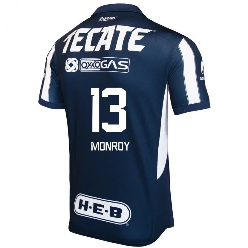 Danxen Uomo Maglia Paola Monroy #13 Blu Rosso Bianco Kit Gara Home 2024/25 Maglietta