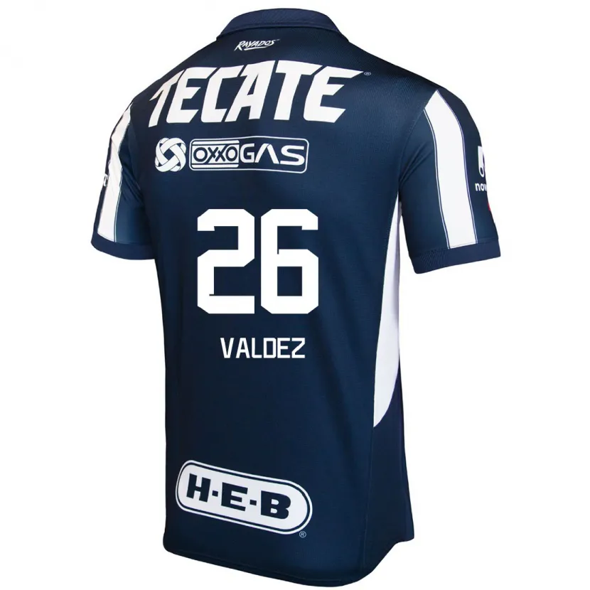 Danxen Uomo Maglia Valeria Valdez #26 Blu Rosso Bianco Kit Gara Home 2024/25 Maglietta