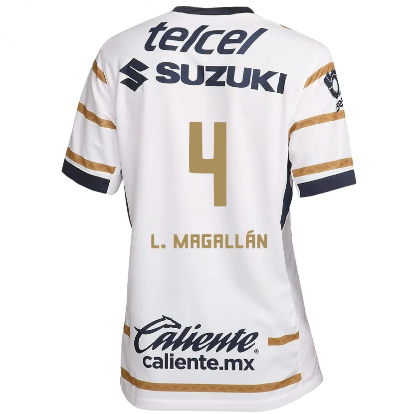 Danxen Uomo Maglia Lisandro Magallán #4 Ossidiana Bianca Kit Gara Home 2024/25 Maglietta