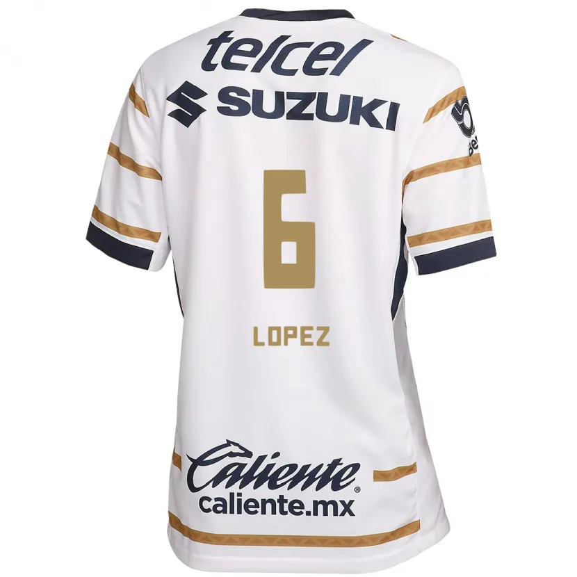 Danxen Uomo Maglia Nathalia Lopez #6 Ossidiana Bianca Kit Gara Home 2024/25 Maglietta