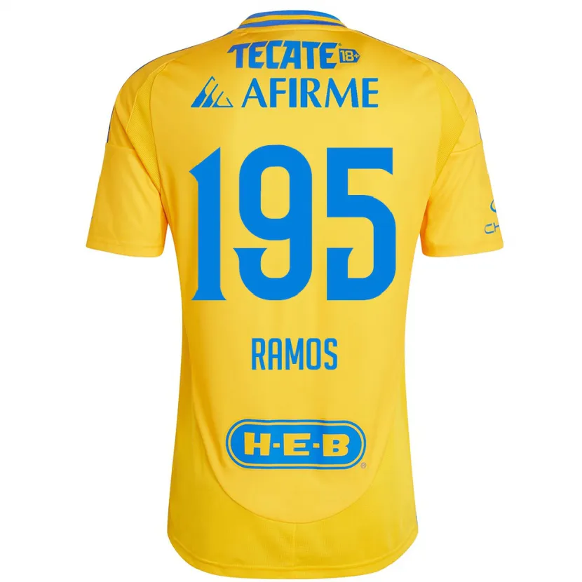 Danxen Uomo Maglia Rodrigo Ramos #195 Oro Giallo Kit Gara Home 2024/25 Maglietta