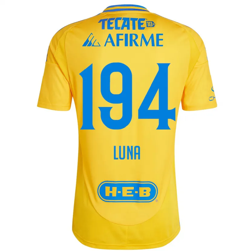 Danxen Uomo Maglia Juan Luna #194 Oro Giallo Kit Gara Home 2024/25 Maglietta