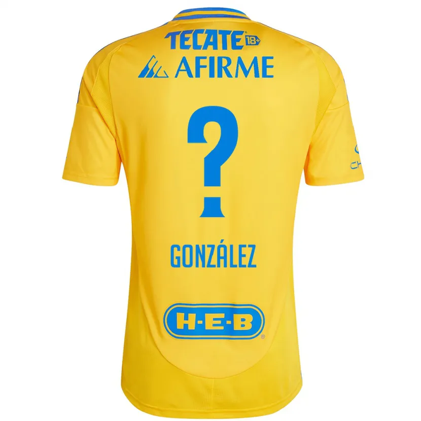 Danxen Uomo Maglia Fernando González #0 Oro Giallo Kit Gara Home 2024/25 Maglietta