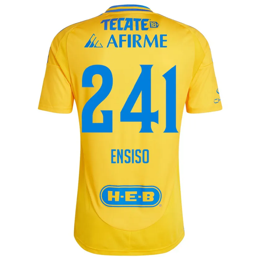 Danxen Uomo Maglia Eduardo Ensiso #241 Oro Giallo Kit Gara Home 2024/25 Maglietta