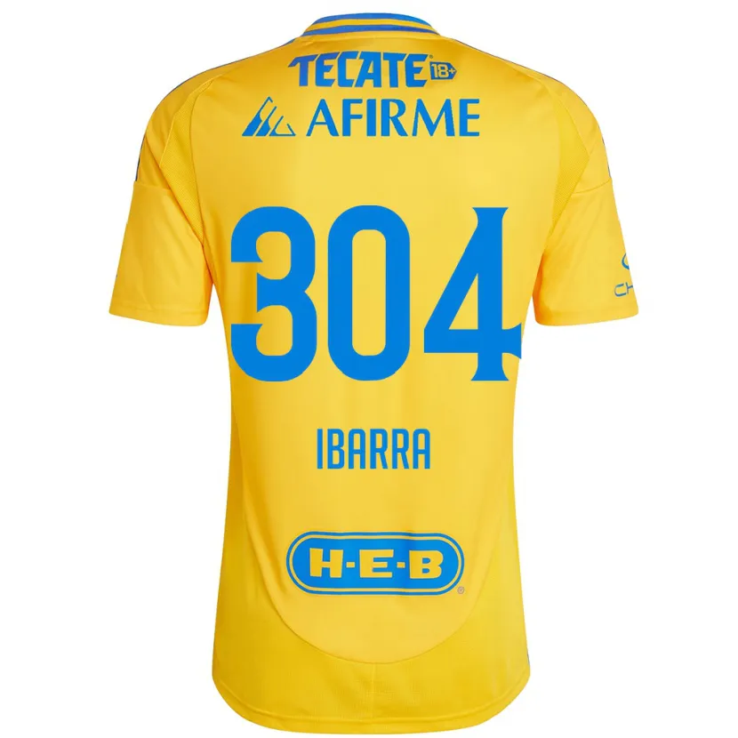 Danxen Uomo Maglia Luis Ibarra #304 Oro Giallo Kit Gara Home 2024/25 Maglietta