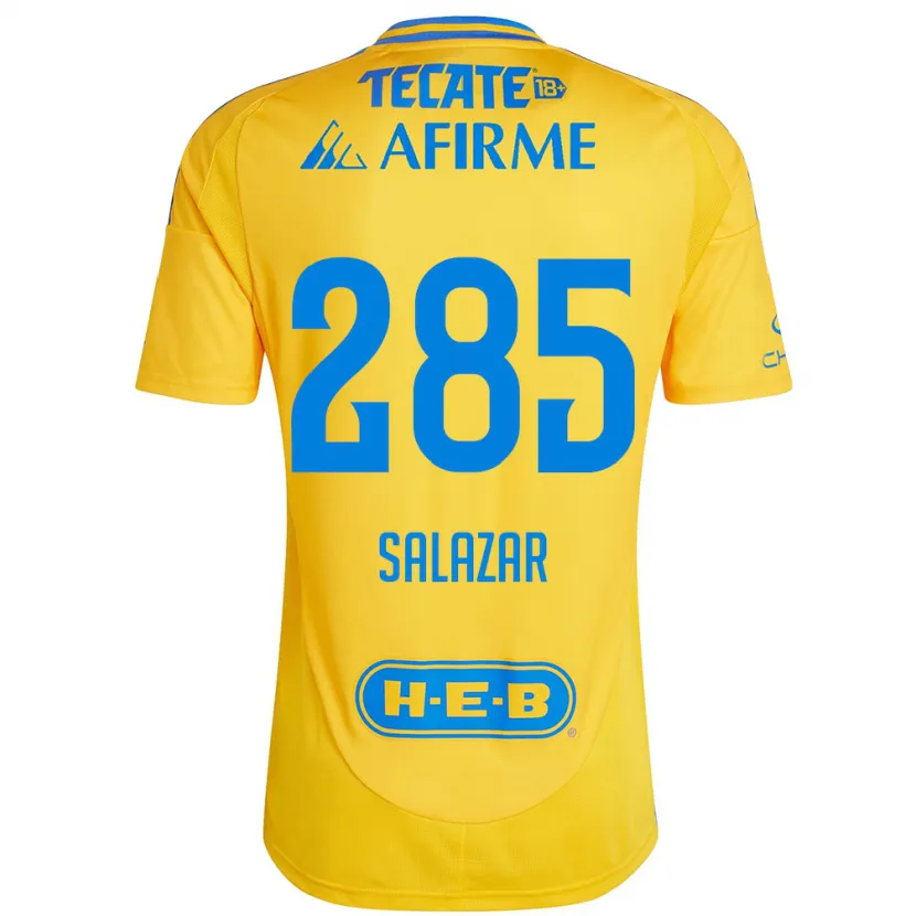 Danxen Uomo Maglia Bryan Salazar #285 Oro Giallo Kit Gara Home 2024/25 Maglietta
