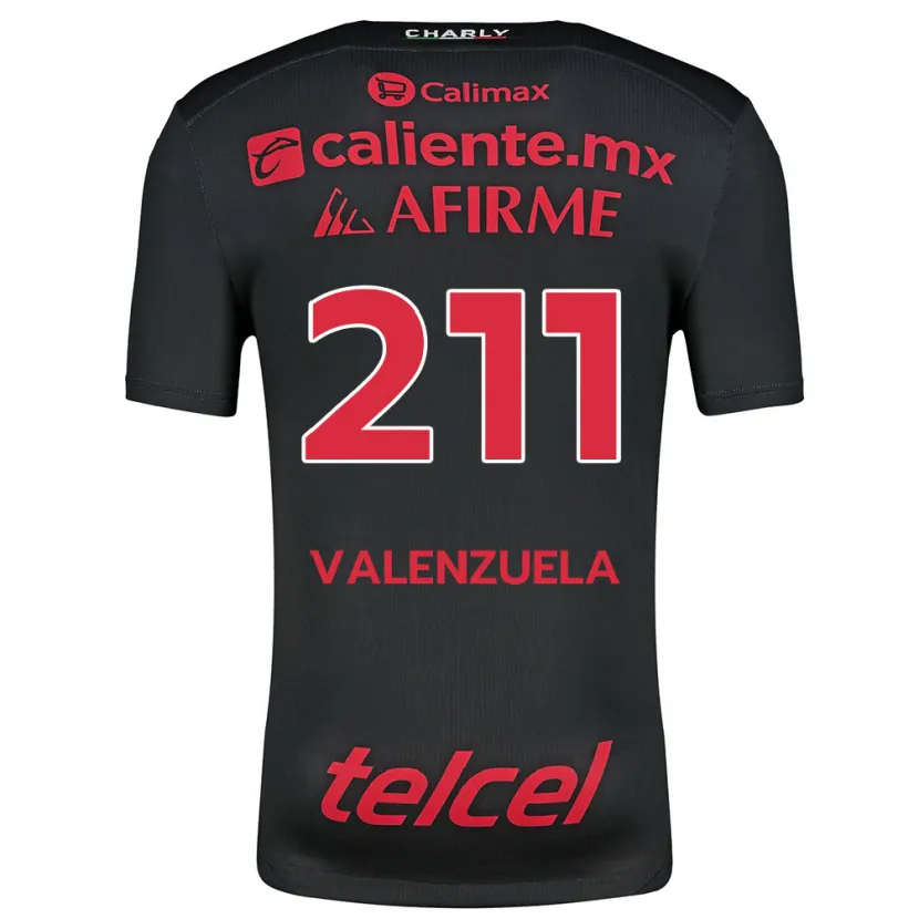 Danxen Uomo Maglia Aldieri Valenzuela #211 Nero Rosso Kit Gara Home 2024/25 Maglietta