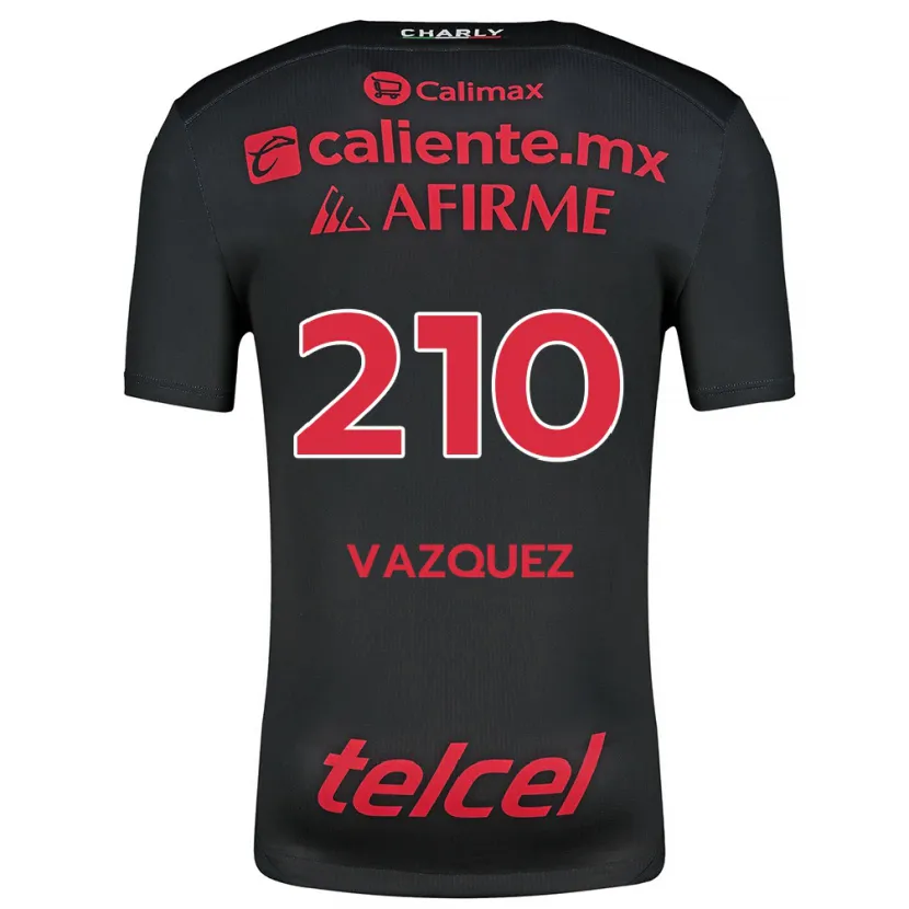 Danxen Uomo Maglia Daniel Vázquez #210 Nero Rosso Kit Gara Home 2024/25 Maglietta