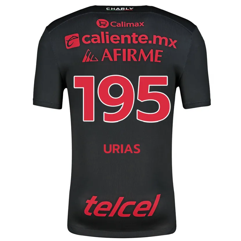 Danxen Uomo Maglia Héctor Urías #195 Nero Rosso Kit Gara Home 2024/25 Maglietta