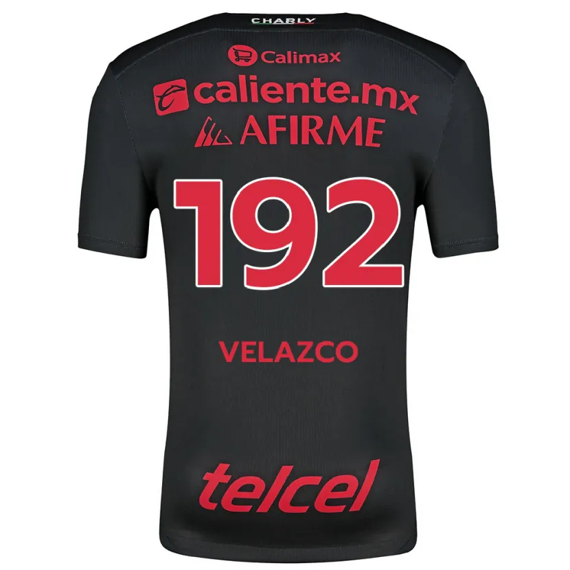 Danxen Uomo Maglia Emiliano Velazco #192 Nero Rosso Kit Gara Home 2024/25 Maglietta