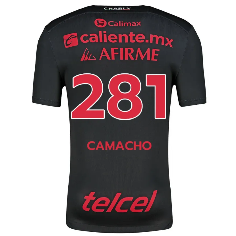 Danxen Uomo Maglia Javier Camacho #281 Nero Rosso Kit Gara Home 2024/25 Maglietta