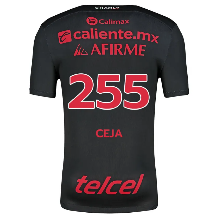 Danxen Uomo Maglia Julio Ceja #255 Nero Rosso Kit Gara Home 2024/25 Maglietta