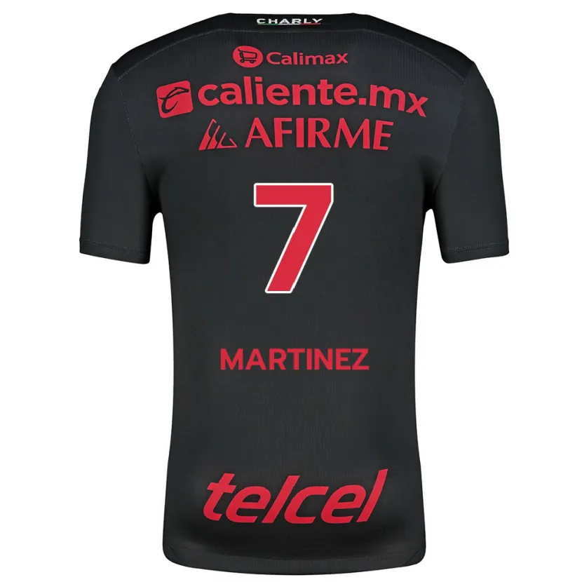 Danxen Uomo Maglia Alejandro Martínez #7 Nero Rosso Kit Gara Home 2024/25 Maglietta
