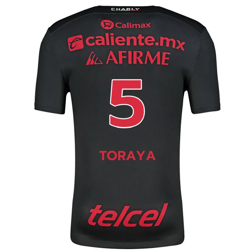 Danxen Uomo Maglia Yadira Toraya #5 Nero Rosso Kit Gara Home 2024/25 Maglietta