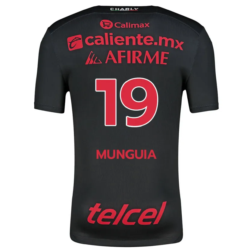 Danxen Uomo Maglia Mariana Munguía #19 Nero Rosso Kit Gara Home 2024/25 Maglietta