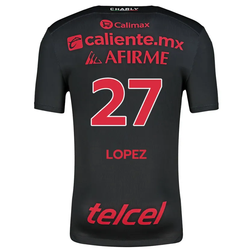 Danxen Uomo Maglia Victoria López #27 Nero Rosso Kit Gara Home 2024/25 Maglietta