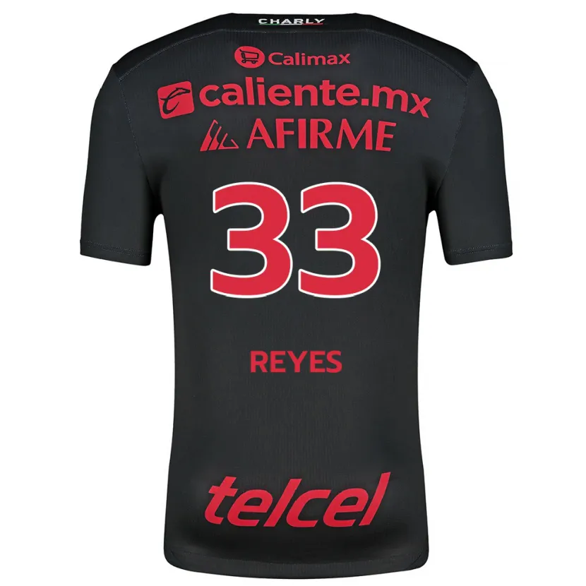 Danxen Uomo Maglia Jazmín Reyes #33 Nero Rosso Kit Gara Home 2024/25 Maglietta