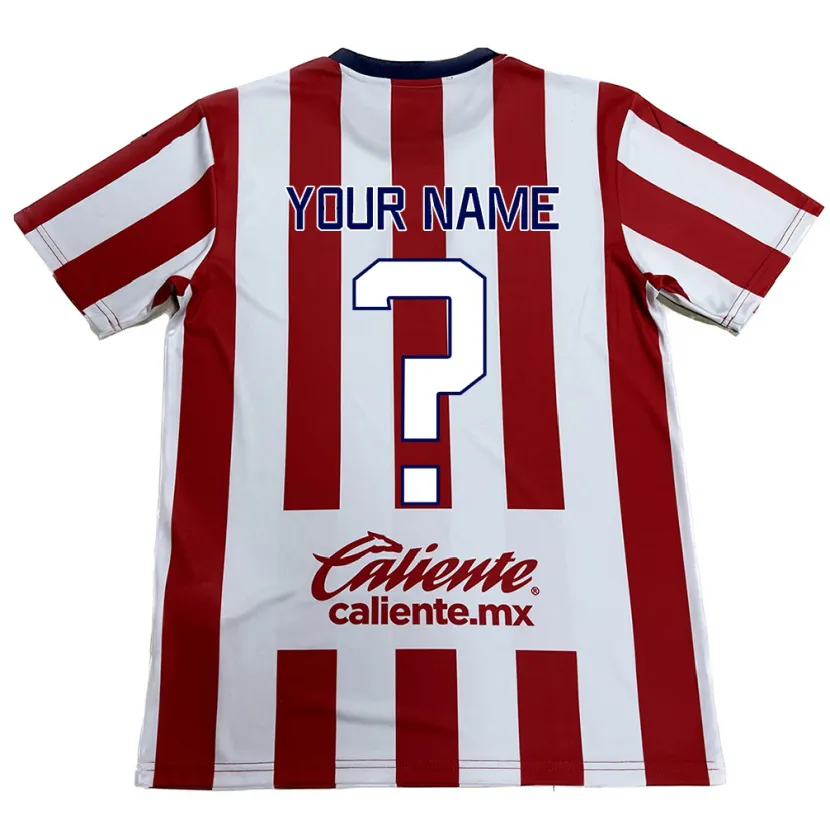 Danxen Uomo Maglia Il Tuo Nome #0 Rosso Bianco Kit Gara Home 2024/25 Maglietta