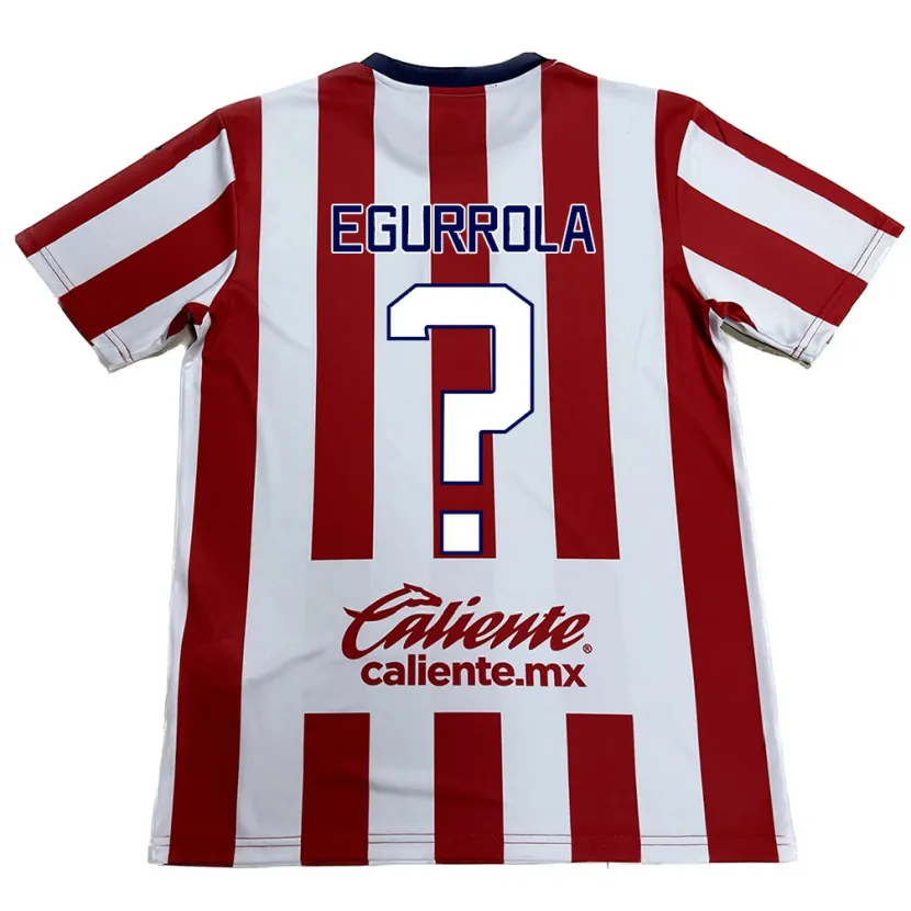 Danxen Uomo Maglia Luis Egurrola #0 Rosso Bianco Kit Gara Home 2024/25 Maglietta