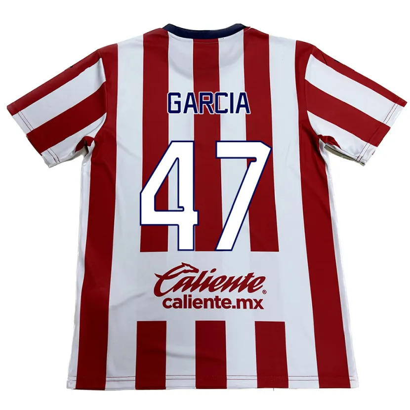 Danxen Uomo Maglia Gael García #47 Rosso Bianco Kit Gara Home 2024/25 Maglietta