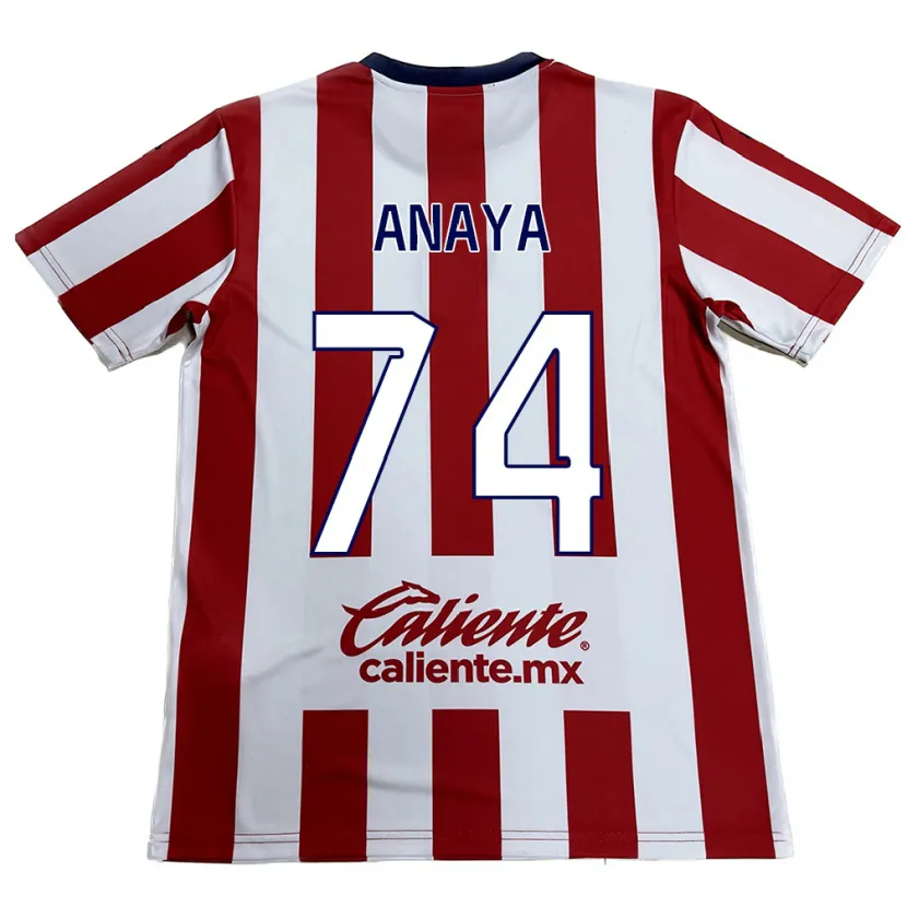 Danxen Uomo Maglia Mario Anaya #74 Rosso Bianco Kit Gara Home 2024/25 Maglietta