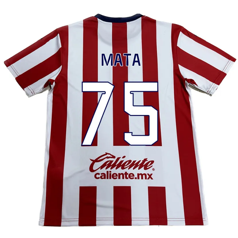 Danxen Uomo Maglia Hugo Mata #75 Rosso Bianco Kit Gara Home 2024/25 Maglietta