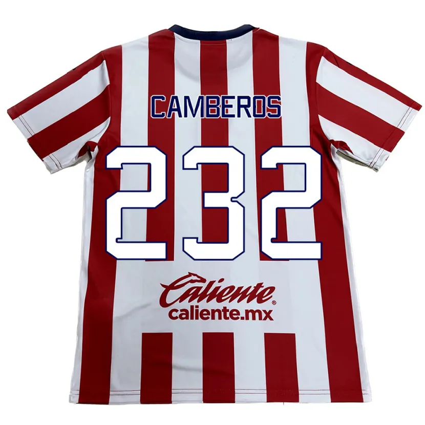 Danxen Uomo Maglia Hugo Camberos #232 Rosso Bianco Kit Gara Home 2024/25 Maglietta