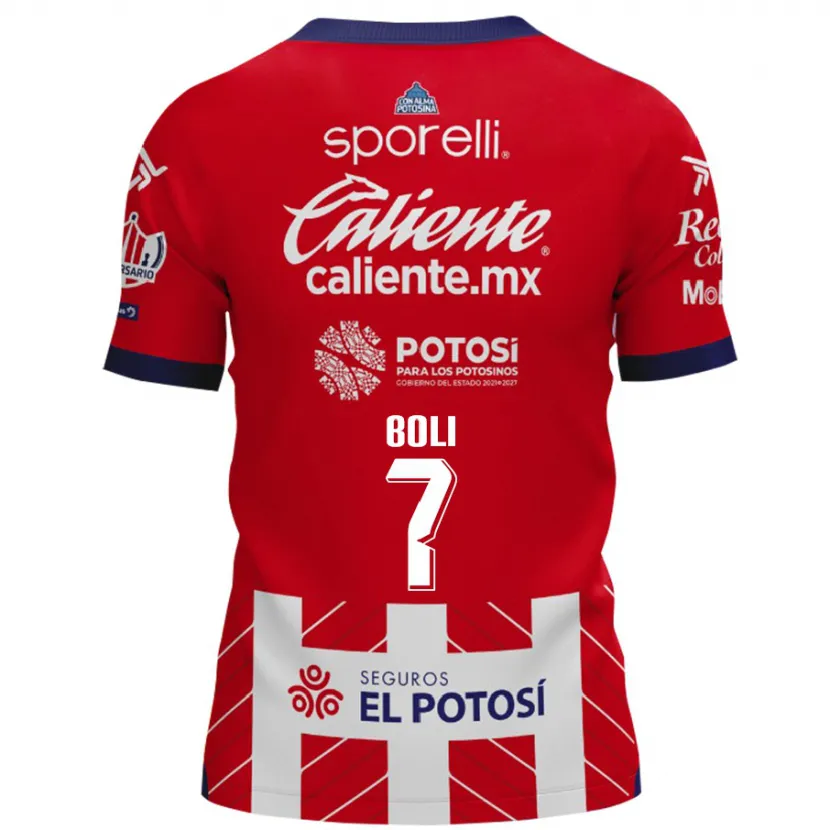 Danxen Uomo Maglia Franck Boli #7 Rosso Bianco Kit Gara Home 2024/25 Maglietta