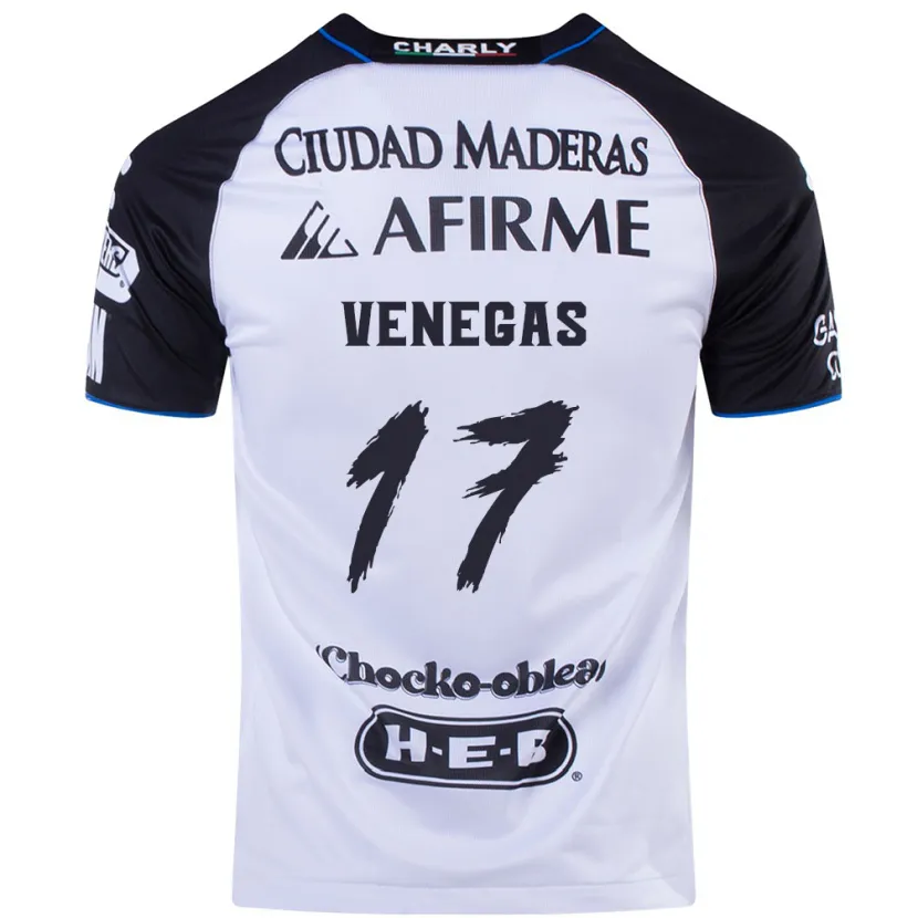 Danxen Uomo Maglia Francisco Venegas #17 Nero Blu Kit Gara Home 2024/25 Maglietta