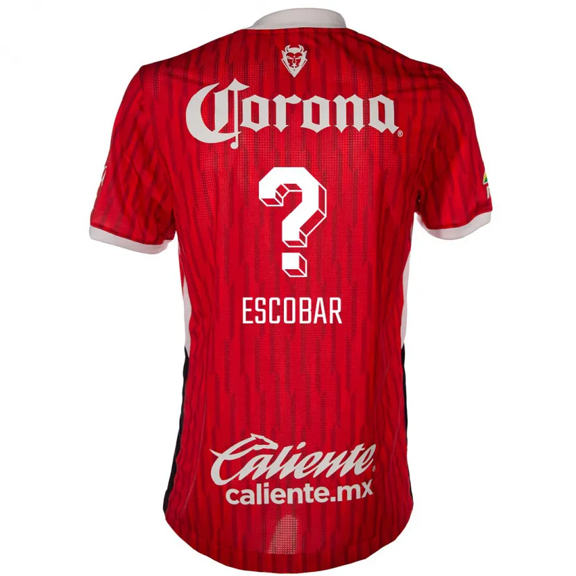 Danxen Uomo Maglia Juan Escobar #0 Rosso Bianco Kit Gara Home 2024/25 Maglietta