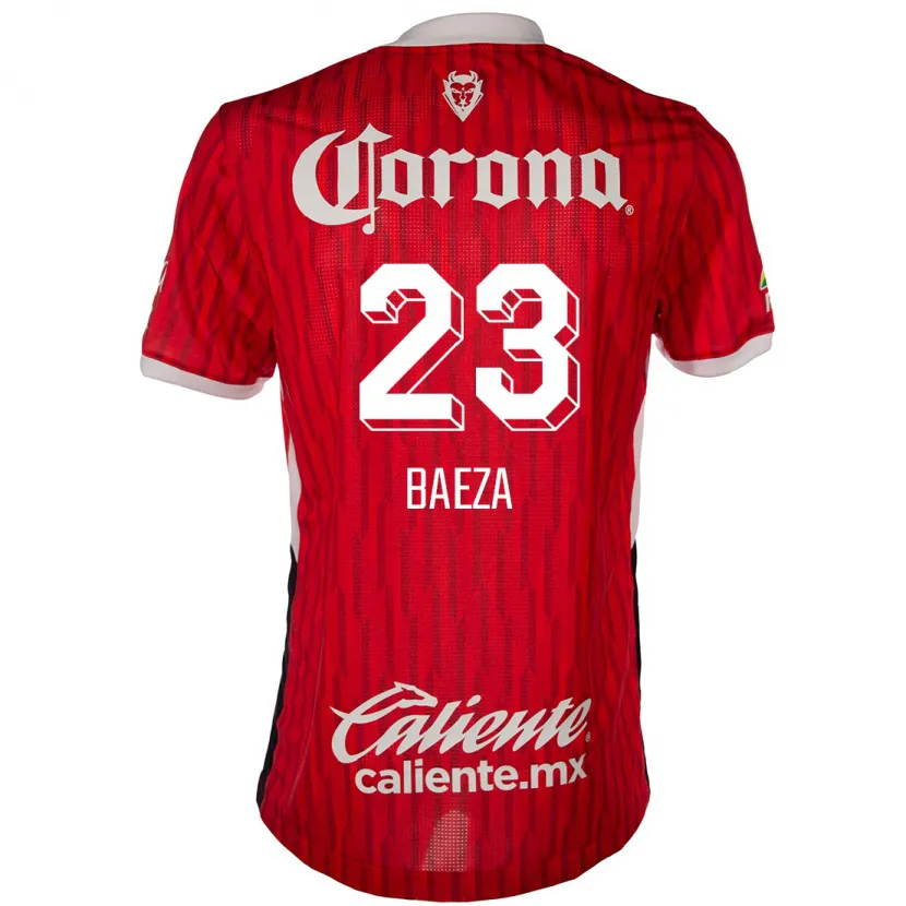 Danxen Uomo Maglia Claudio Baeza #23 Rosso Bianco Kit Gara Home 2024/25 Maglietta